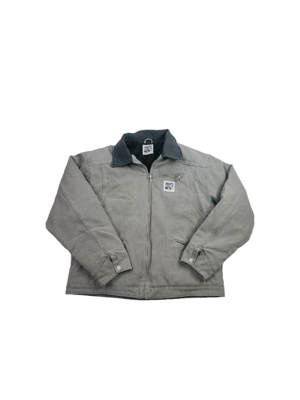UnWanted Gray Heavyduty Insulated Denim Coat Crucifix Logo